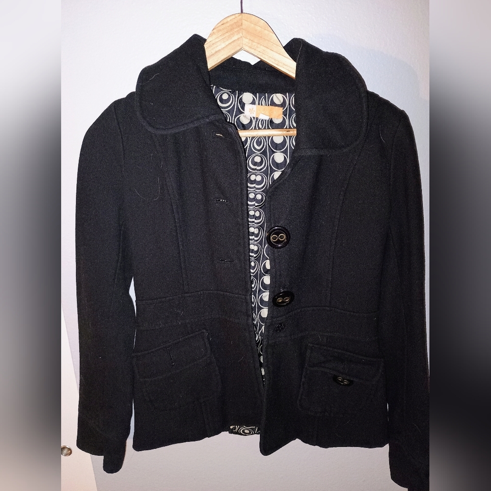 Tulle Black Wool blend Coat